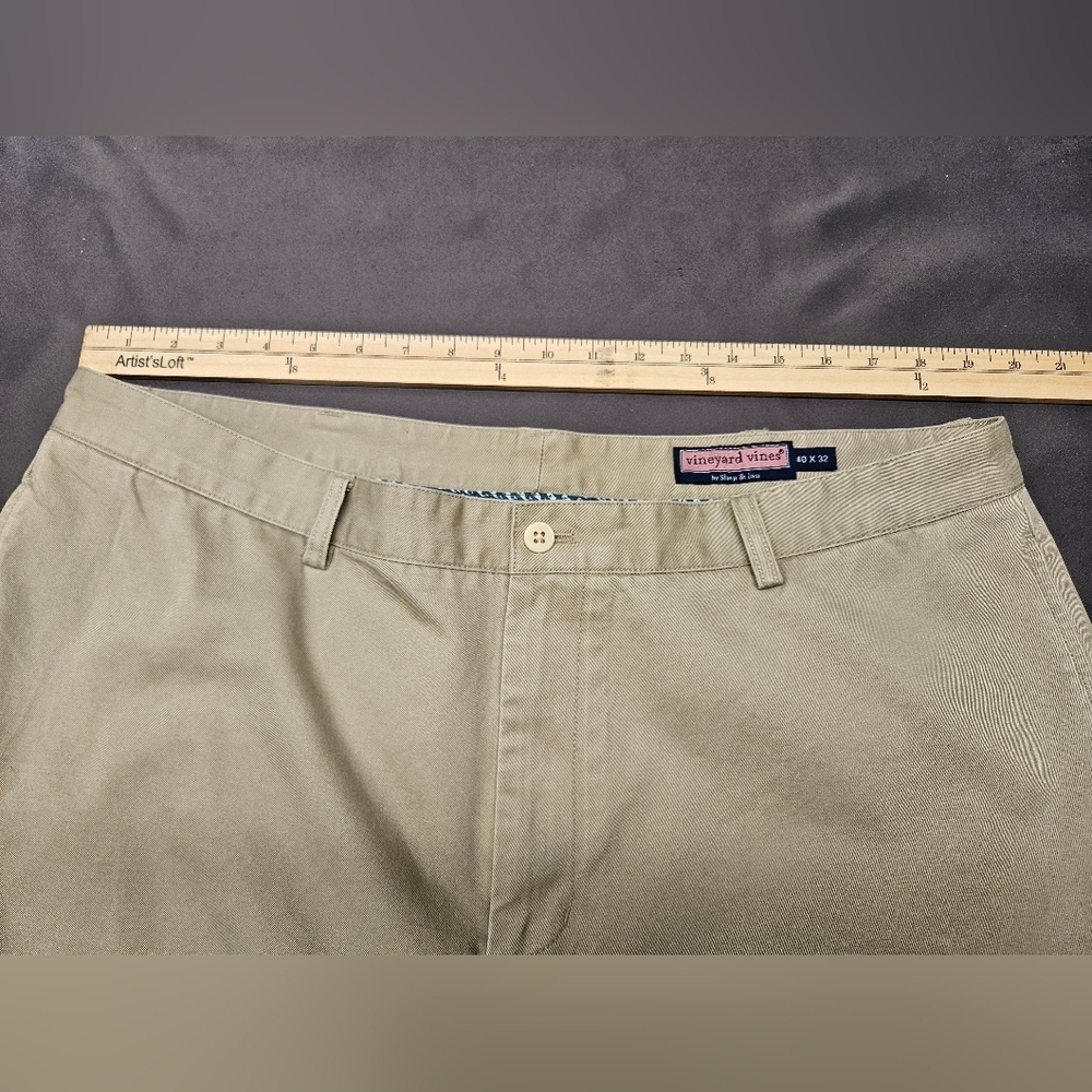Mens Vineyard Vines Straight Fit Pants Tan Khakis Actual Size 40W x 32L